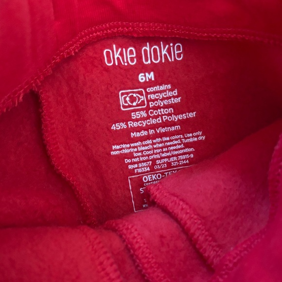 Okie Dokie Red and Gray Kids Joggers Set - Picture 9 of 9
